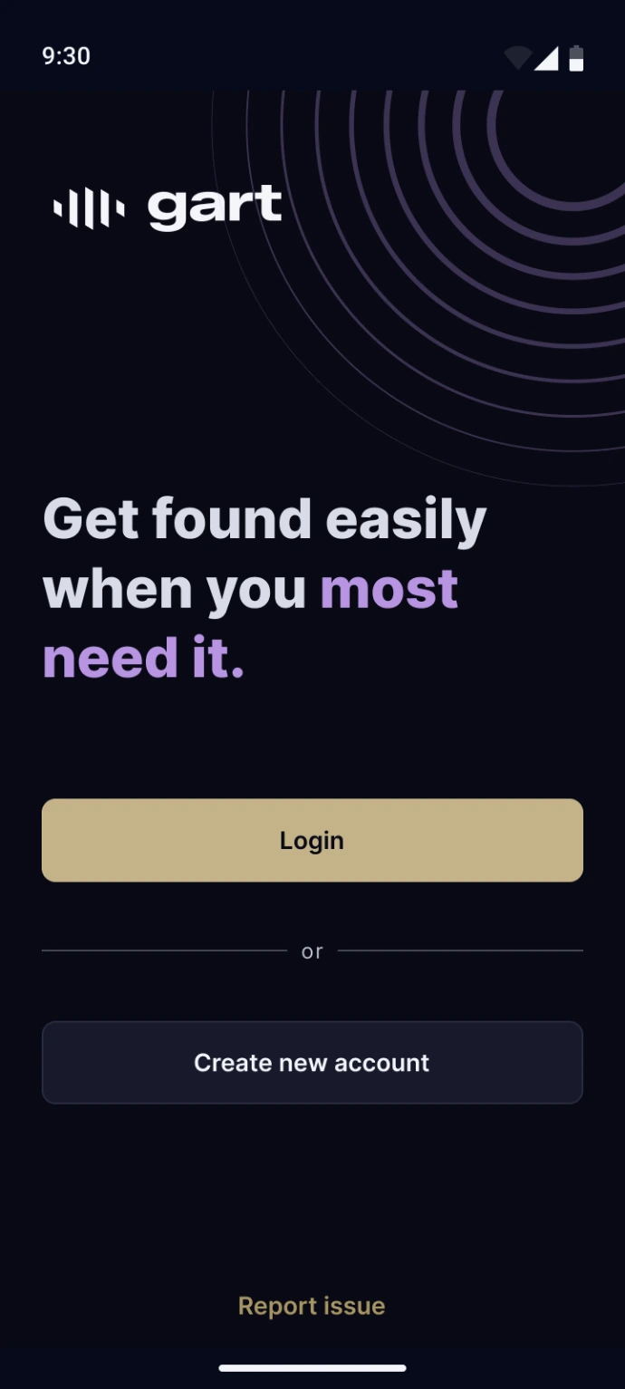 Nostr login screen