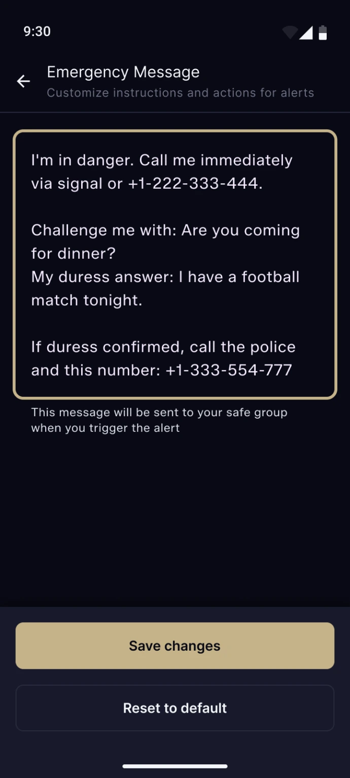 Edit Alert Message