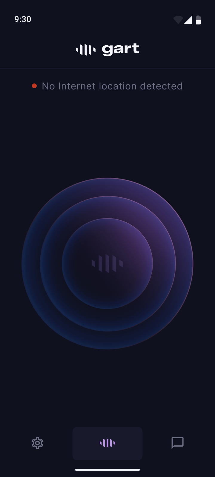Alert failed, no internet