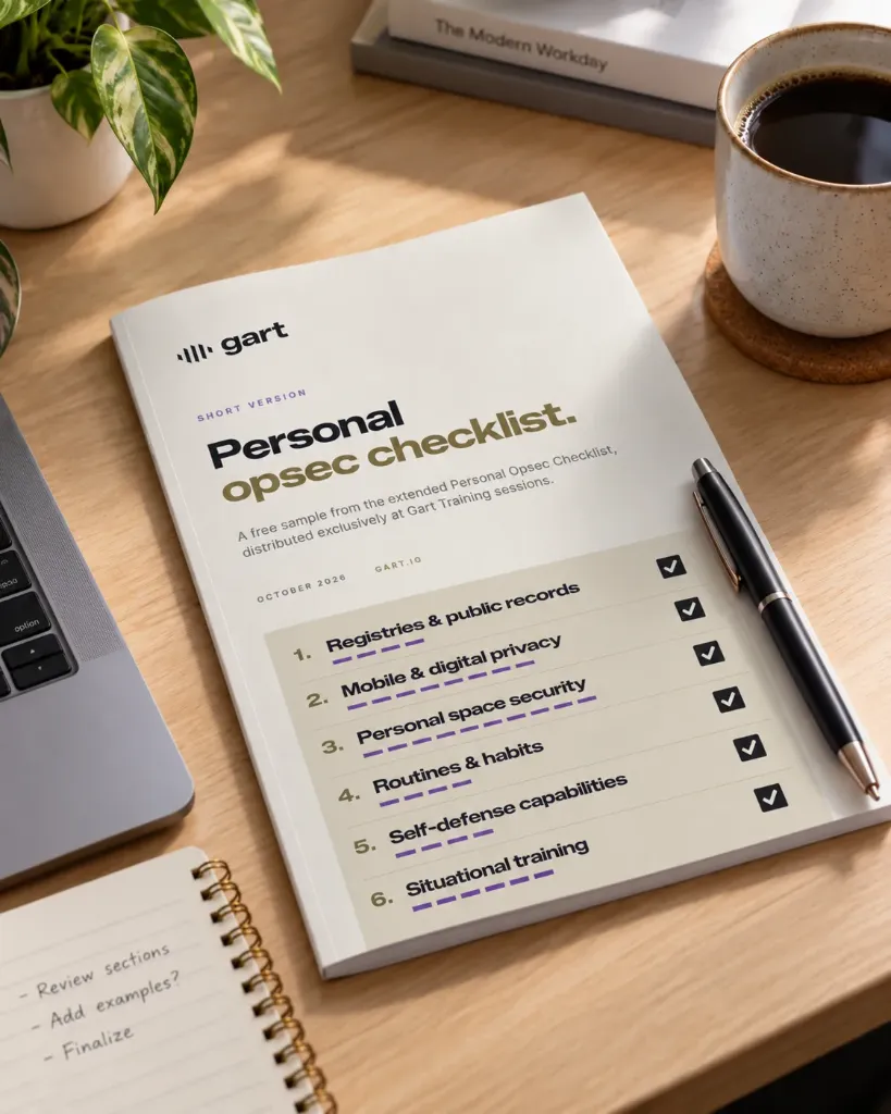 Personal Opsec Checklist - Free sample